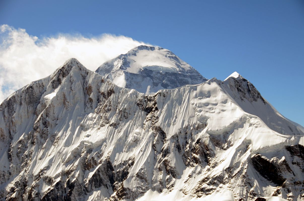 24 Dhampus Peak Summit Panorama Tukuche Peak And Dhaulagiri North Face Close Up 